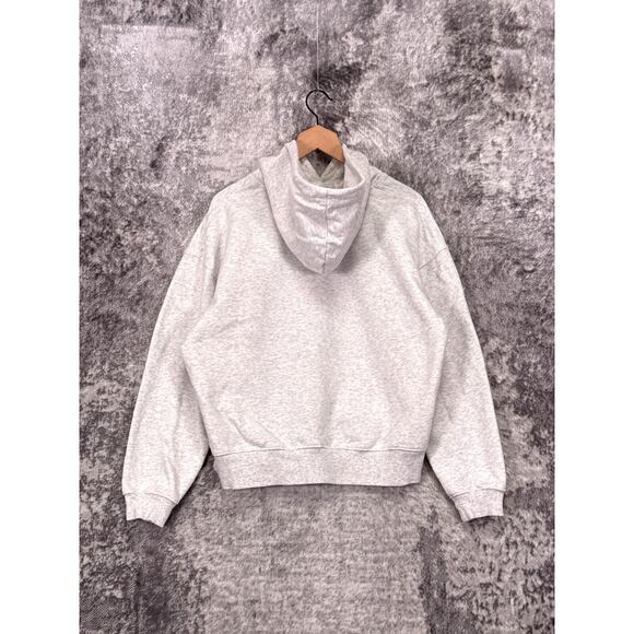 Anine Bing Harvey Sweatshirt Medium Womens Heather Gray Pullover Hoodie - Picture 3 of 9